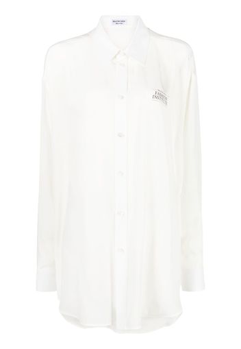 BALENCIAGA Fashion Institute oversized shirt - White