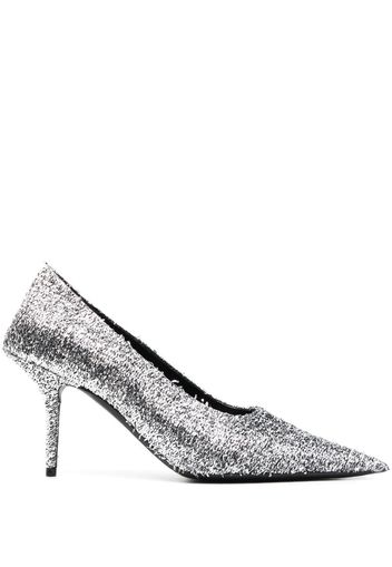 Balenciaga Square Knife metallic 80mm pumps - Grey