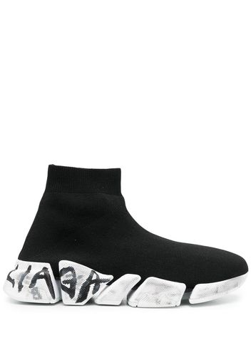 Balenciaga Speed 2.0 graffiti sneakers - Black