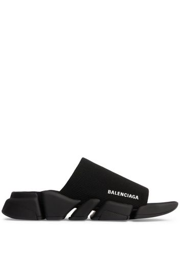 Balenciaga Speed 2.0 ribbed 3D-knit slides - Black