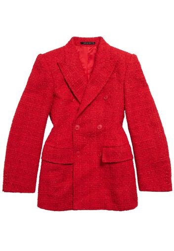 Balenciaga tweed double-breasted jacket - Red