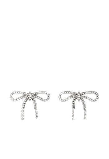 Balenciaga Archive Ribbon crystal-embellished earrings - Silver