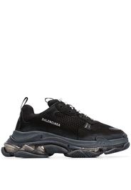 Balenciaga black Triple S clear sole sneakers