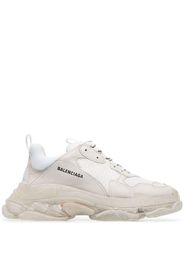 Balenciaga white Triple S clear sole sneakers