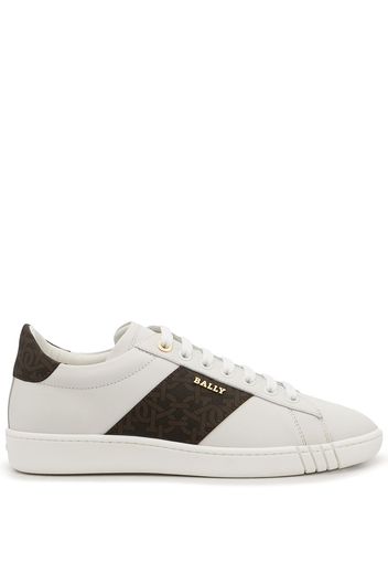 Bally Wilem stripe-trim sneakers - White