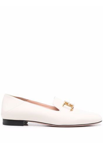 Bally Ella 10mm logo-plaque leather loafers - Neutrals