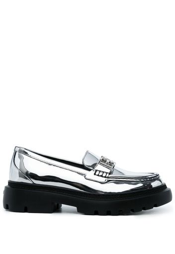 Bally Gioia chunky leather loafers - Silver