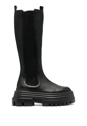 Bally round-toe leather boots - Black