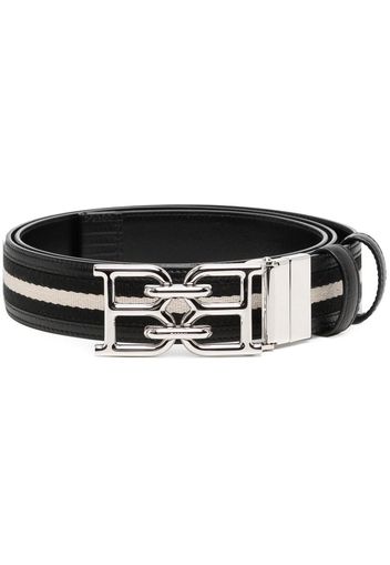 Bally leather logo-plaque belt - Black