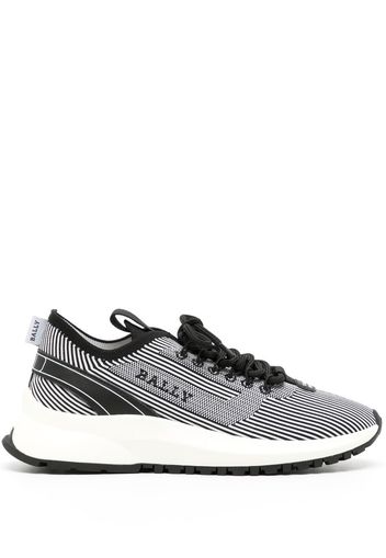 Bally diagonal stripped low top trainers - Black