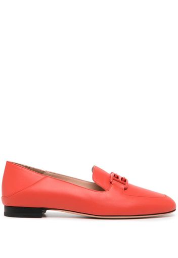 Bally logo-plaque leather loafers - Orange