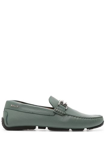 Bally BB-plaque leather loafers - Green