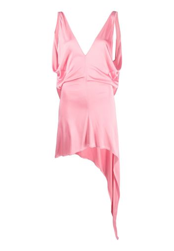 Bally satin V-neck mini dress - Pink