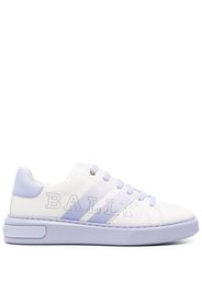 Bally side-stripe logo-print sneakers - White