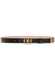 Bally embossed-crocodile leather belt - Black