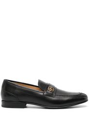 Bally Suisse logo-plaque leather loafers - Black