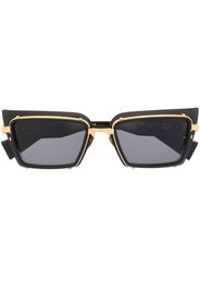 Balmain Eyewear Admirable rectangle-frame sunglasses - Black