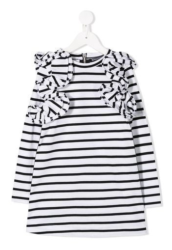 Balmain Kids striped dress - White