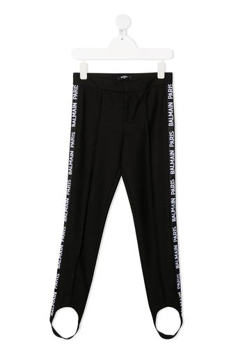 logo-tape stirrup leggings