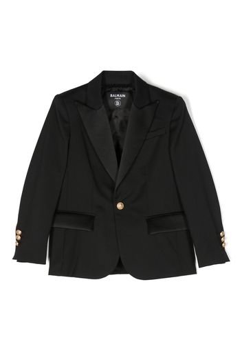 Balmain Kids single-breasted virgin-wool blazer - Black