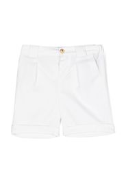 Balmain Kids logo-patch virgin-wool shorts - White