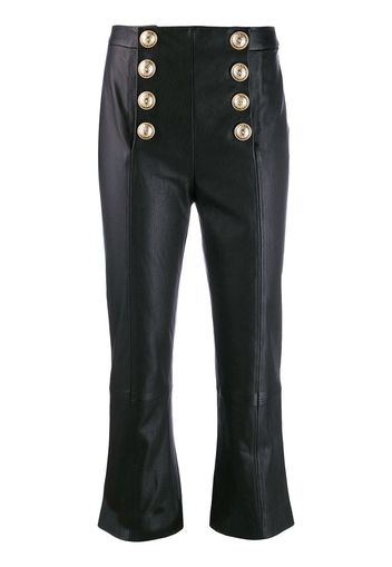 Balmain flared cropped trousers - Black