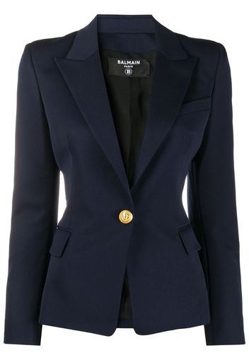 button-front blazer