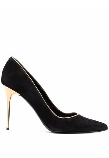 Balmain Ruby metallic-trim pointed-toe pumps - Black