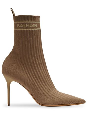 Balmain Skye 95mm ankle boots - Brown