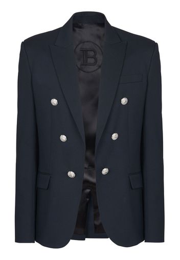 Balmain button-detailed wool blazer - Blue