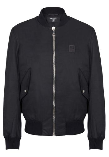 Balmain logo-patch bomber jacket - Black