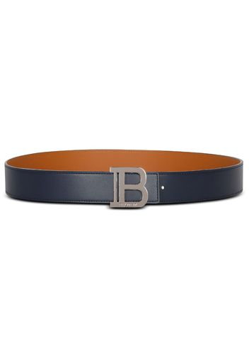 Balmain logo-buckle leather belt - Blue