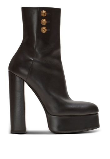 Balmain Brune leather ankle boots - 0PA