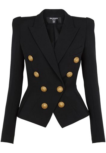 Balmain 8-Buttons double-breasted wool blazer - Black