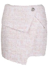 Balmain asymmetric bouclé skirt - Pink
