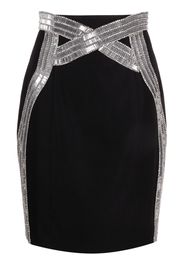 Balmain sequin-embellished pencil skirt - Black