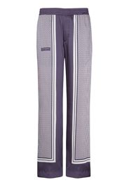 Balmain vertical-print straight-leg trousers - Purple