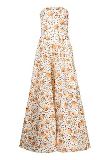 Bambah floral print gown - White