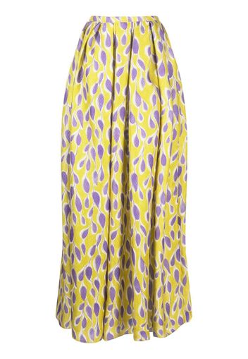 Bambah Viola floral-print maxi skirt - Yellow