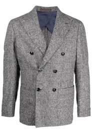 Barba houndstooth-pattern double-breasted blazer - Grey