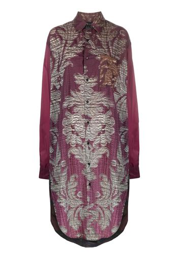 Barbara Bologna floral-print midi shirtdress - Purple