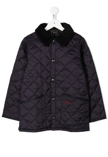 collared quilted jacket