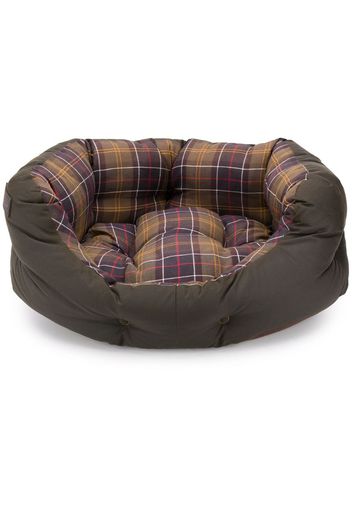 tartan-print dog bed