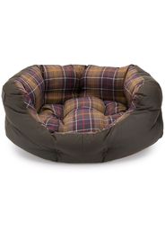 tartan-print dog bed