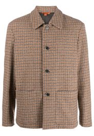 Barena houndstooth button-up shirt jacket - Brown