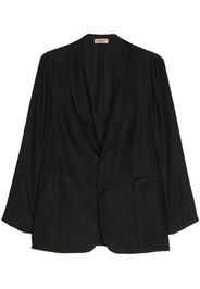 Barena single-breasted silk blazer - Black
