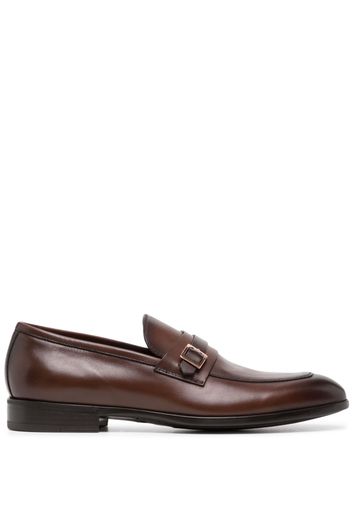 Barrett buckle-detail leather loafers - Brown