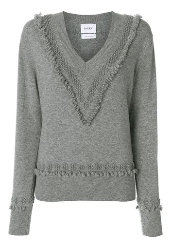 Barrie Romantic Timeless cashmere V neck pullover - Grey