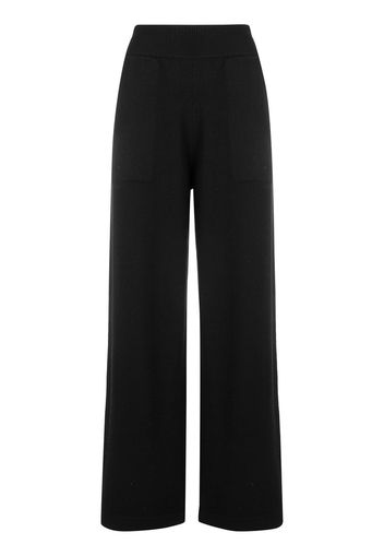 Barrie knitted flared trousers - Black