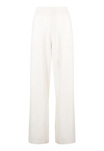 Barrie ribbed waistband trousers - White